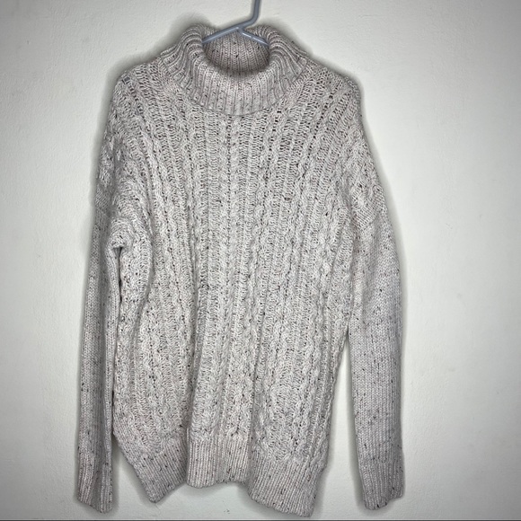 Garage Sweaters - Oatmeal Fisherman Cable Knit Sweater